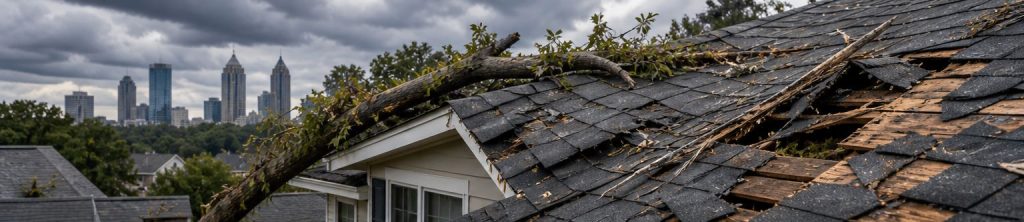 storm damage roof repair in Atlanta GA